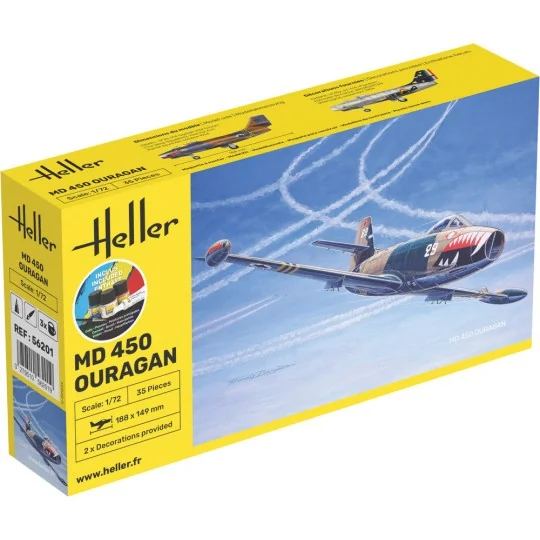 HEL-56201-MD 450 Ouragan 1/72 Heller + colle et peintures - HEL-56201