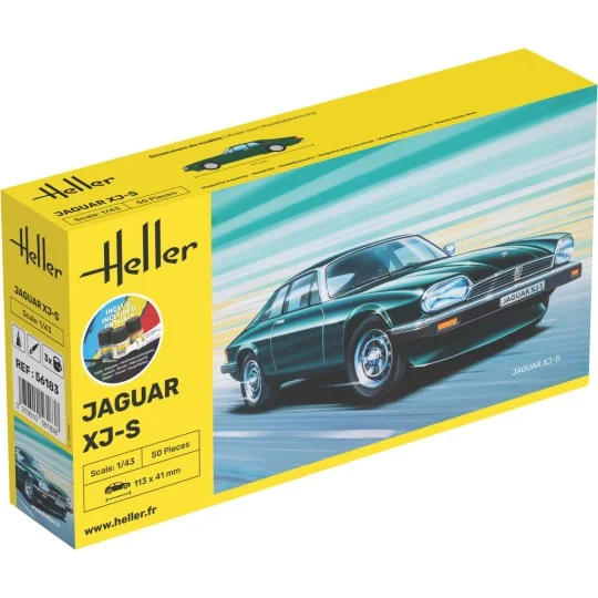 Jaguar XJ-S 1/43 Heller + colle et peintures Heller HEL-56183 - 1 HEL-56183-Jaguar XJ-S 1/43 Heller + colle et peintures - HEL-56183
