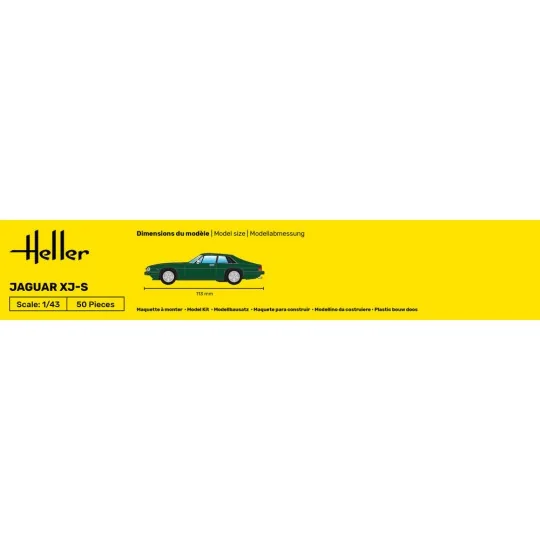 Jaguar XJ-S 1/43 Heller + colle et peintures Heller HEL-56183 - 4 HEL-56183-Jaguar XJ-S 1/43 Heller + colle et peintures - HEL-56183