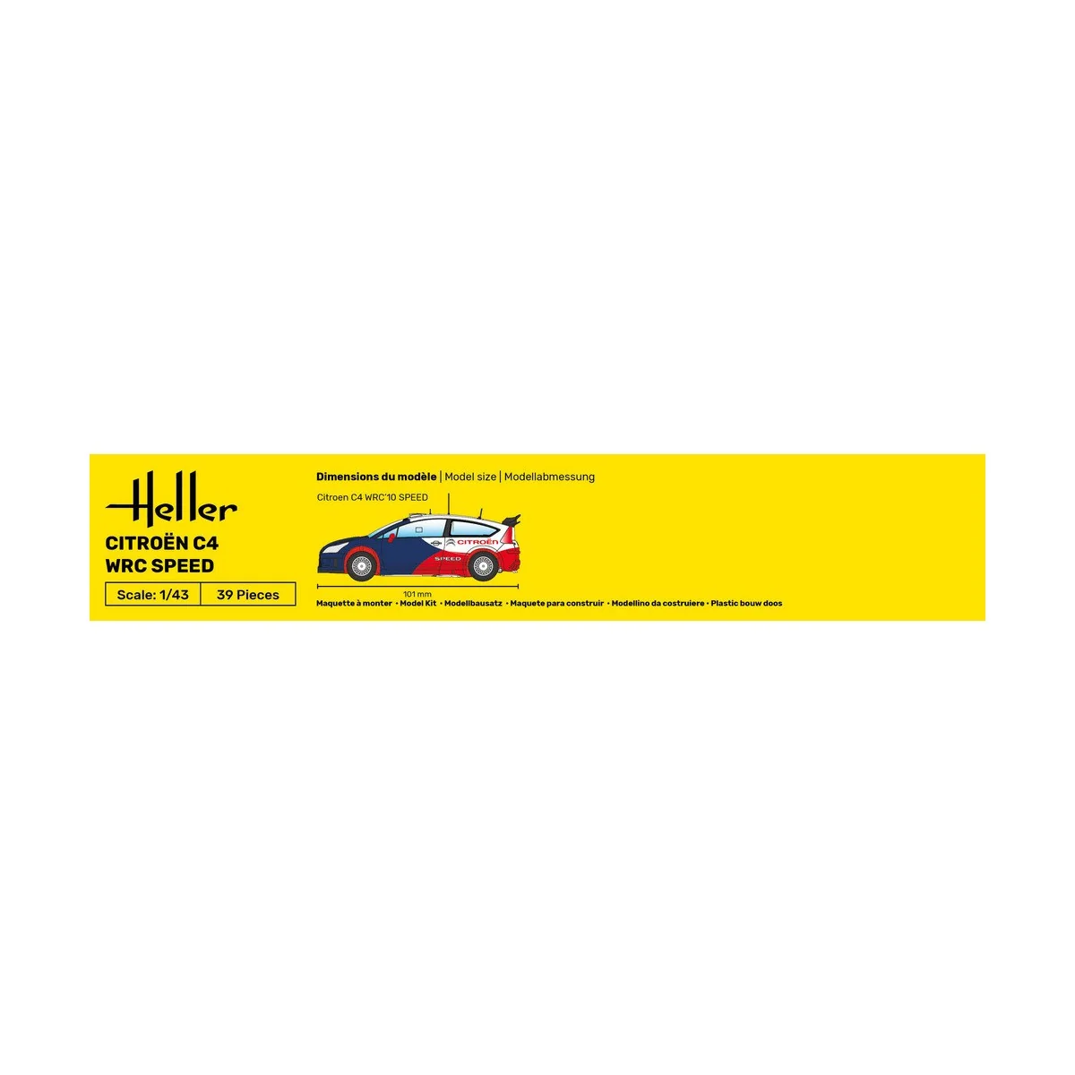 Citroën C4 WRC Speed 1/43 Heller + glue and paints Heller HEL-56117 - 4