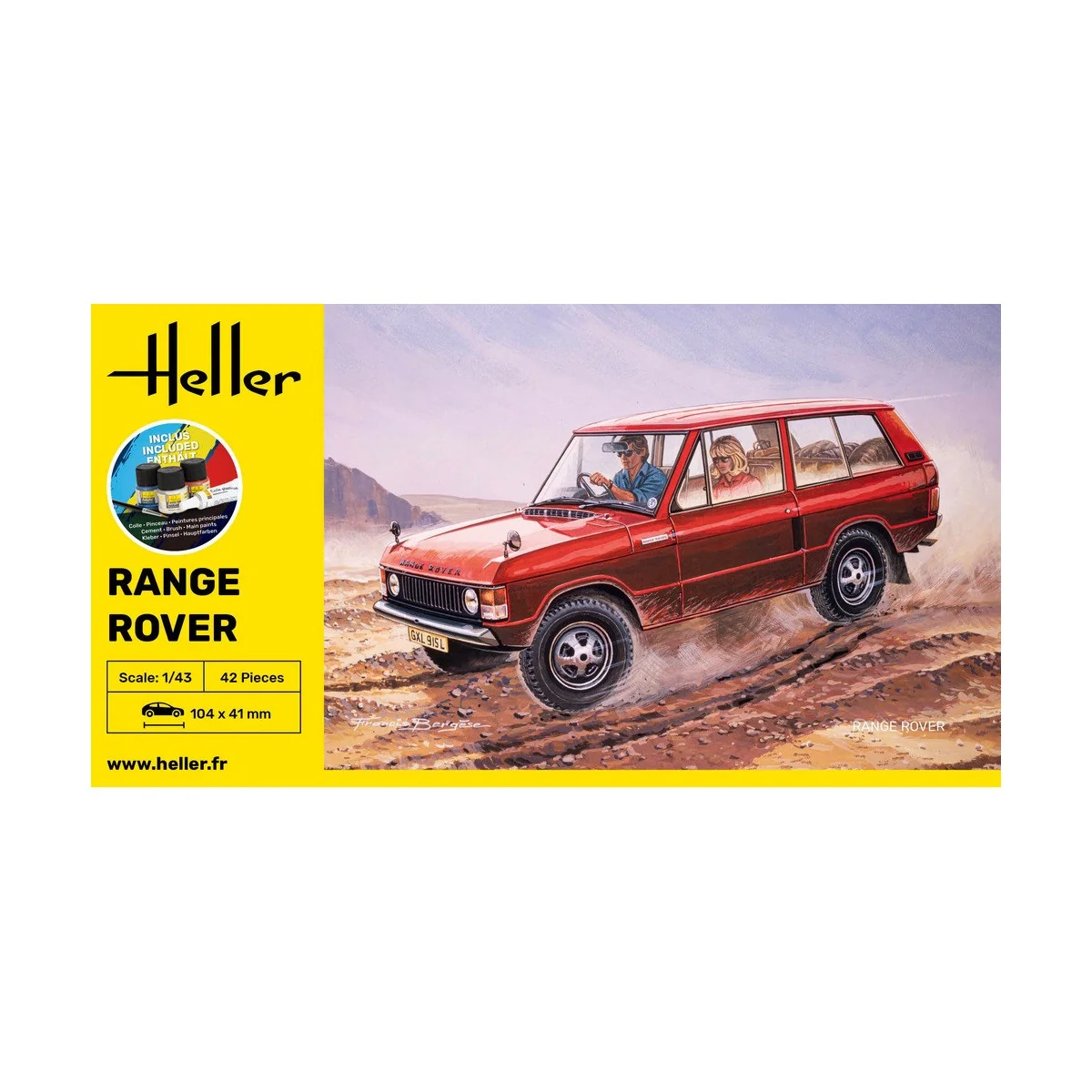 Range Rover 1/43 Heller + Glue & Paints Heller HEL-56181 - 2 Range Rover 1/43 Heller + Glue & Paints Heller HEL-56181 - 2