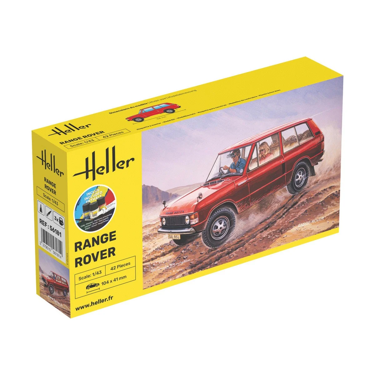 Range Rover 1/43 Heller + colle et peintures Heller HEL-56181 - 1