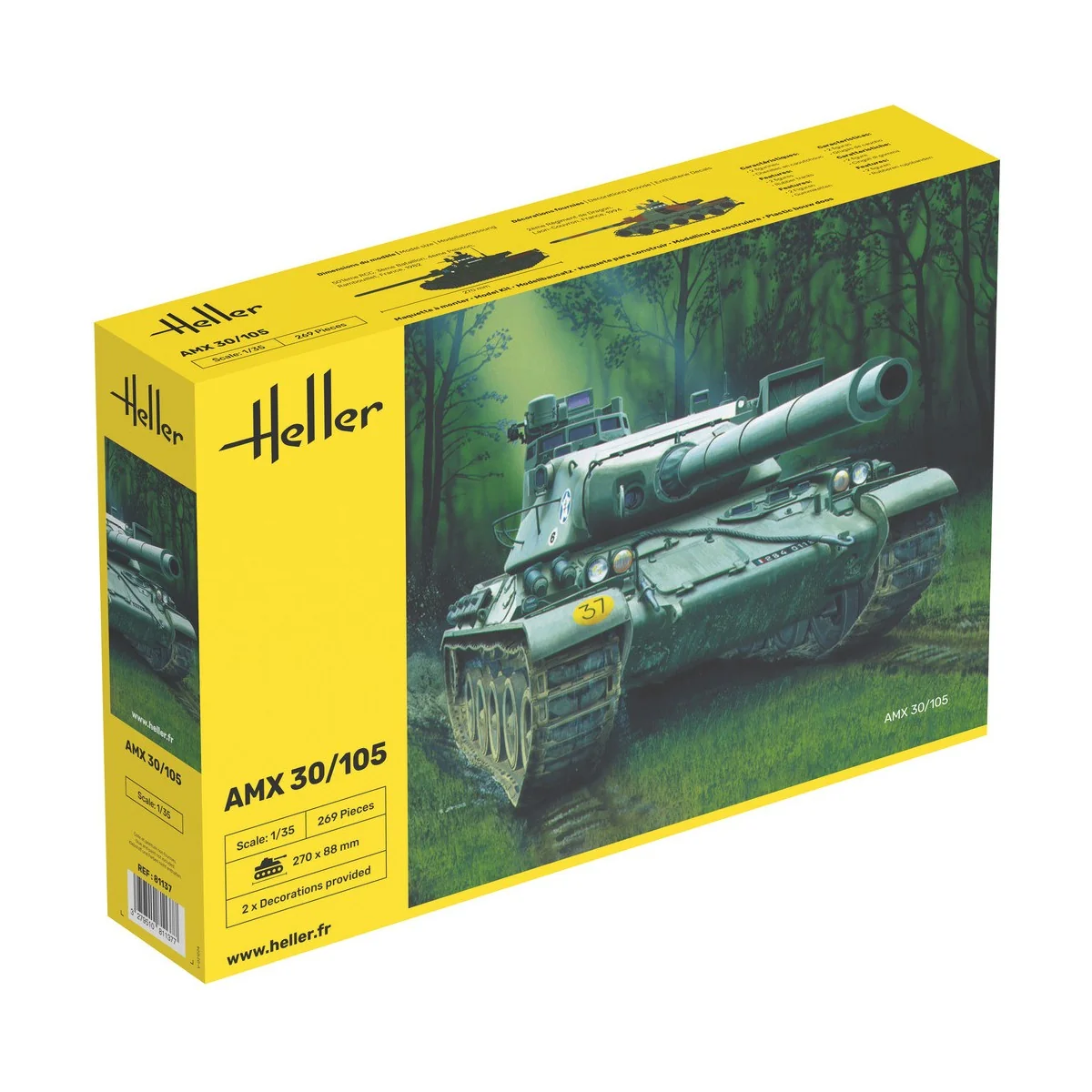 AMX 30/105 1/35 Heller Tank Heller HEL-81137 - 1 AMX 30/105 1/35 Heller Tank Heller HEL-81137 - 1
