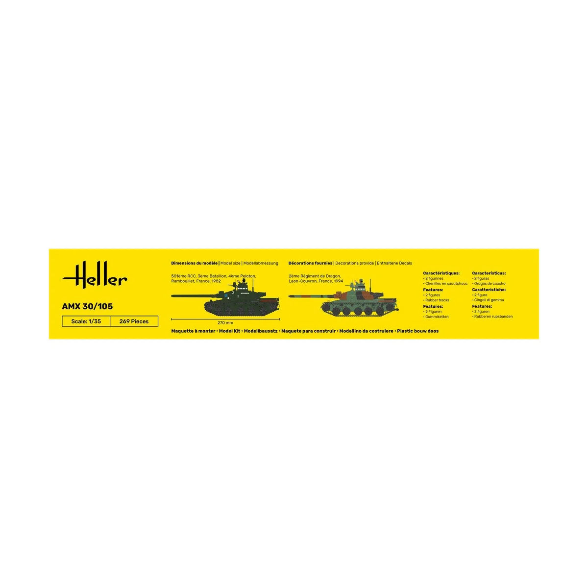 AMX 30/105 1/35 Heller Tank Heller HEL-81137 - 4 AMX 30/105 1/35 Heller Tank Heller HEL-81137 - 4