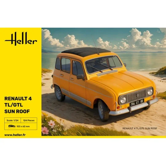 HEL-82704-Renault 4 TL/GTL Sun Roof 1/24 Heller
