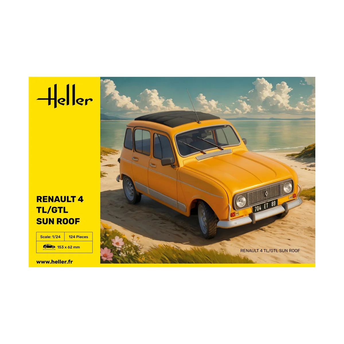 Renault 4 TL/GTL Sun Roof 1/24 Heller Heller HEL-82704 - 2 Renault 4 TL/GTL Sun Roof 1/24 Heller Heller HEL-82704 - 2