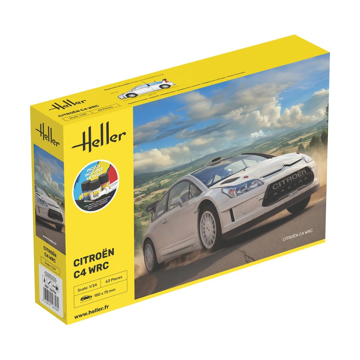 Citroen C4 WRC 1/24 Heller + colle et peintures Heller HEL-56756 - 1