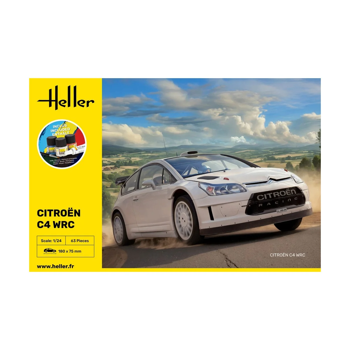 Citroen C4 WRC 1/24 Heller + colle et peintures Heller HEL-56756 - 3