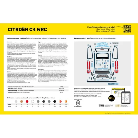 Citroën C4 WRC 1/24 Heller Heller HEL-80756 - 3 HEL-80756-Citroën C4 WRC 1/24 Heller - HEL-80756