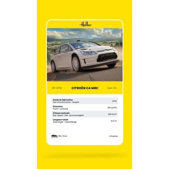 HEL-80756-Citroën C4 WRC 1/24 Heller
