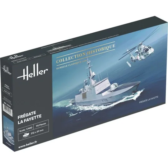 HEL-81035-Ship Frégate La Fayette 1/400 Heller