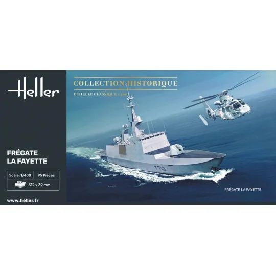 HEL-81035-Ship Frégate La Fayette 1/400 Heller