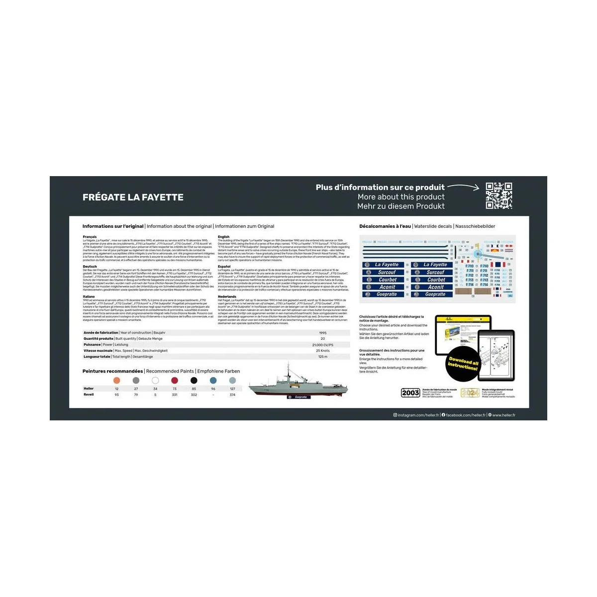 Ship Frégate La Fayette 1/400 Heller Heller HEL-81035 - 3