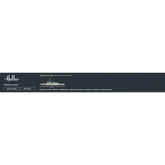 HEL-81035-Bateau Frégate La Fayette 1/400 Heller