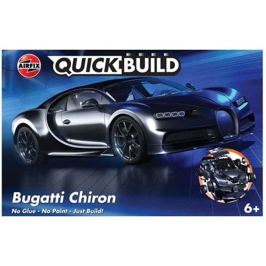 J6025-Bugatti Chiron Black - Quick Build Airfix