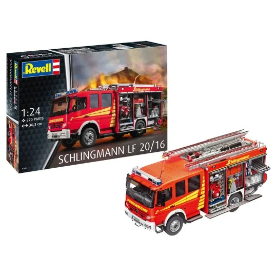 Schlingmann LF 20-16 1/24 Revell fire truck Revell 07404 - 1 07404-Schlingmann LF 20-16 1/24 Revell fire truck - 07404