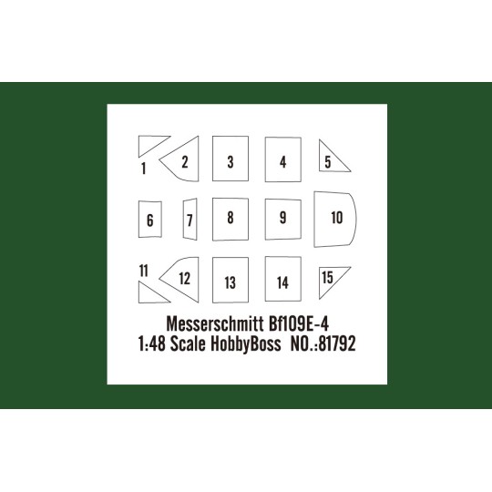 HB81792-Messerschmitt Bf109E-4 1/48 Hobby Boss - HB81792
