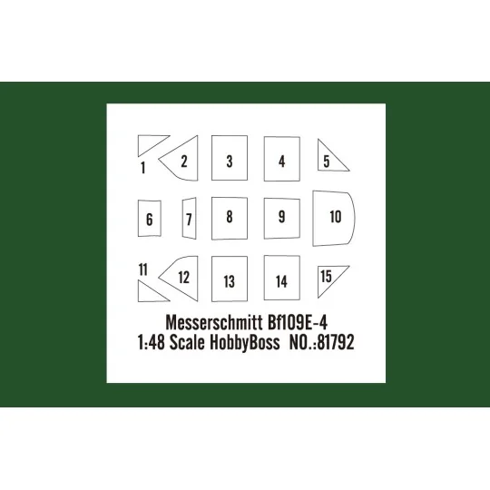 Messerschmitt Bf109E-4 1/48 Hobby Boss Hobby Boss HB81792 - 4 HB81792-Messerschmitt Bf109E-4 1/48 Hobby Boss - HB81792