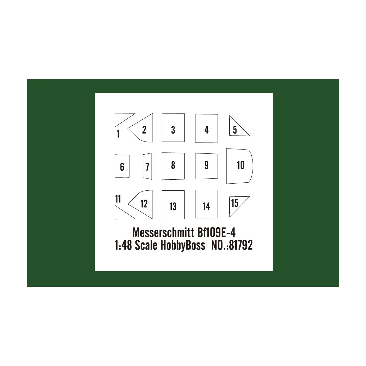 Messerschmitt Bf109E-4 1/48 Hobby Boss Hobby Boss HB81792 - 4 Messerschmitt Bf109E-4 1/48 Hobby Boss Hobby Boss HB81792 - 4