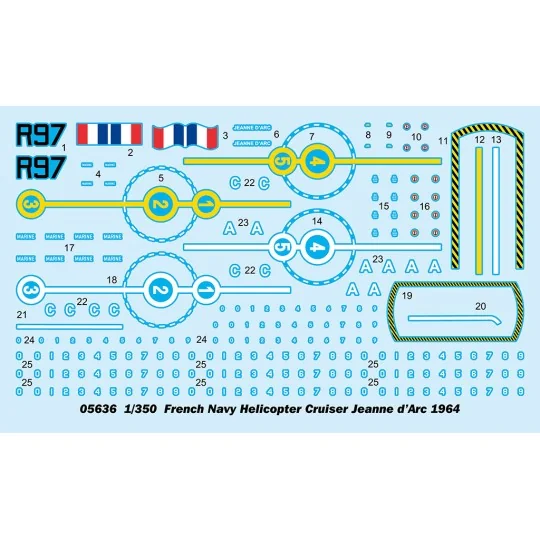 copy of Boat JEANNE D'ARC French helicopter carrier 2008 1/350 Trumpeter Trumpeter TR056356 - 3 TR056356-JEANNE D'ARC French Helicopter Carrier 1964 1/350 Trumpeter - TR056356