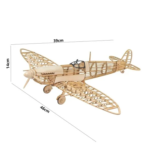 Spitfire 1/24 découpe laser bois, modèle statique DW Hobby DW Hobby - Dancing Wings Hobby VX18 - 2 VX18-Spitfire 1/24 découpe laser bois, modèle statique DW Hobby - VX18