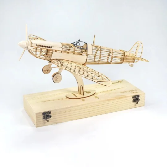 Spitfire 1/24 découpe laser bois, modèle statique DW Hobby DW Hobby - Dancing Wings Hobby VX18 - 7 VX18-Spitfire 1/24 découpe laser bois, modèle statique DW Hobby - VX18