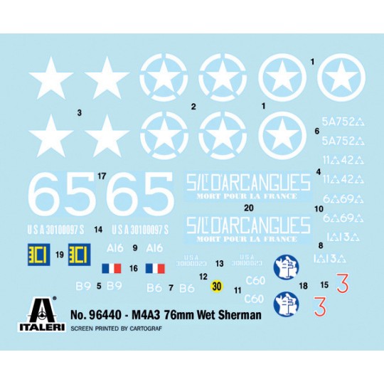 I96440-Char Sherman M4A3 Wet 1/35 Italeri