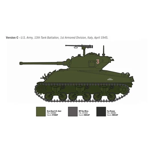 I96440-Sherman tank M4A3 Wet 1/35 Italeri