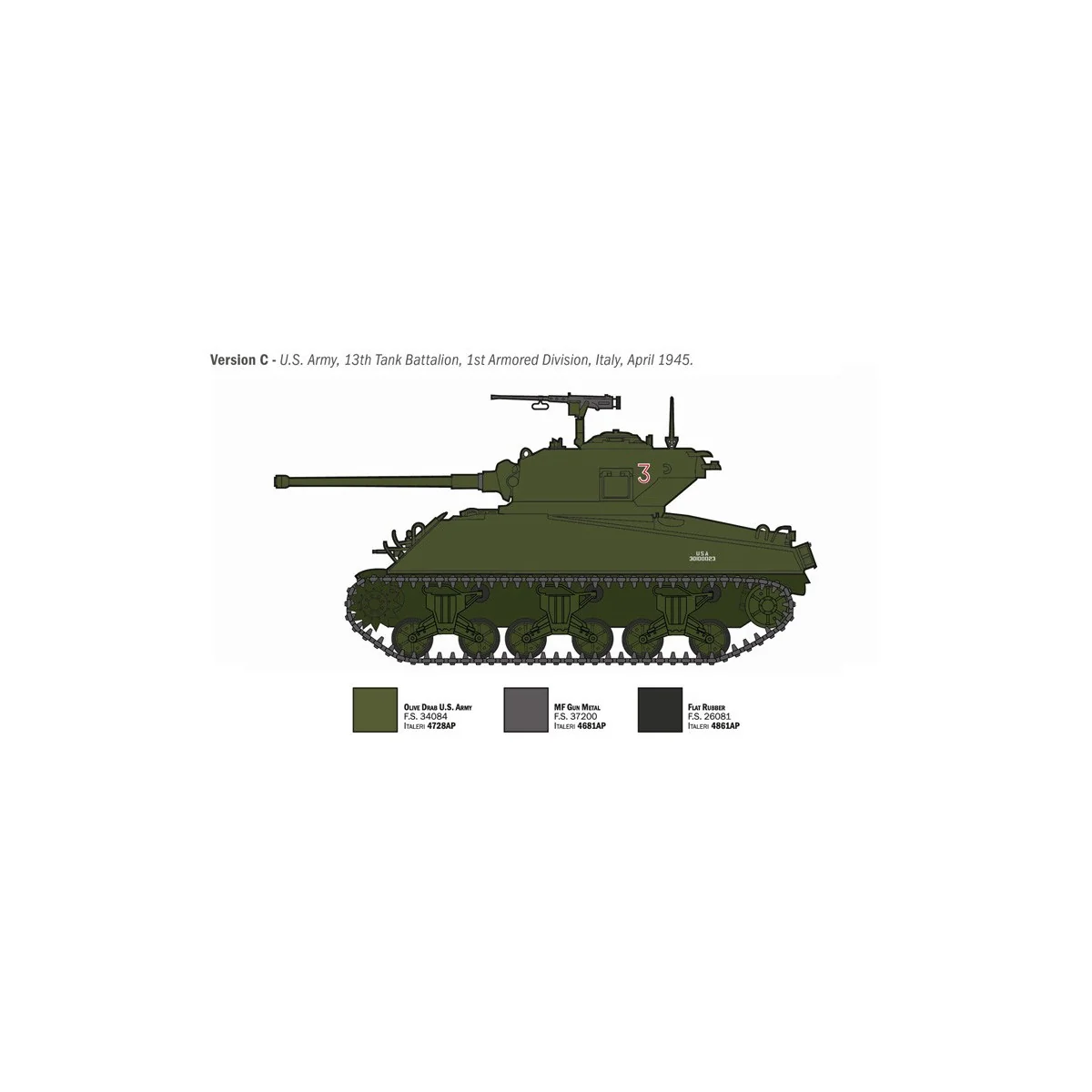 Char Sherman M4A3 Wet 1/35 Italeri Italeri I96440 - 6