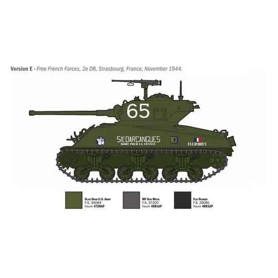 I96440-Char Sherman M4A3 Wet 1/35 Italeri - I96440