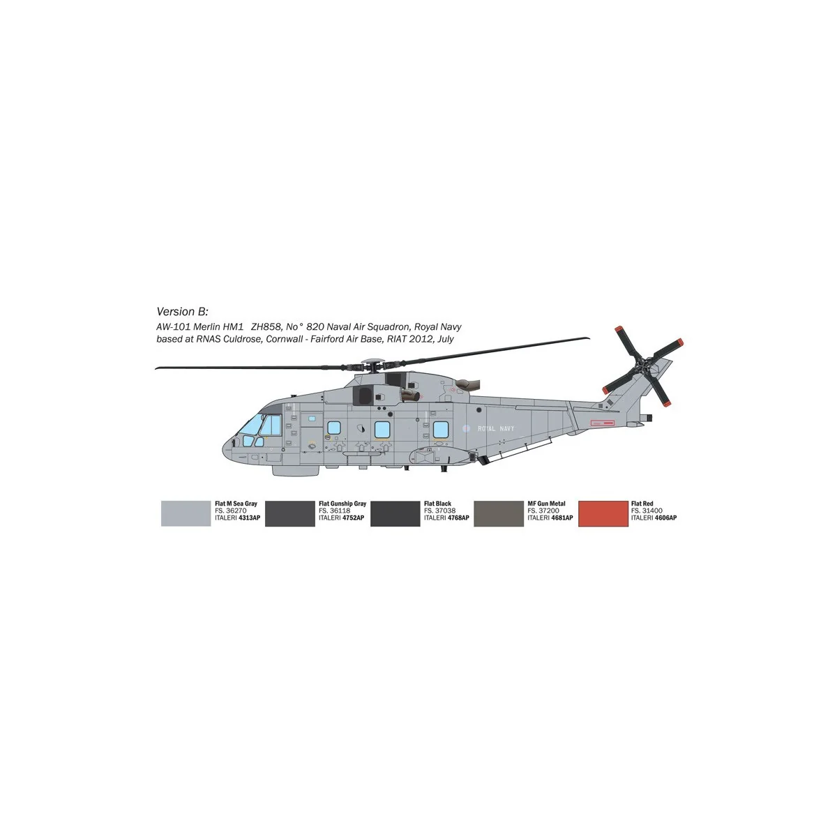 Hélicoptère AW101 Merlin HM.1 1/72 Italeri Italeri I1486 - 5