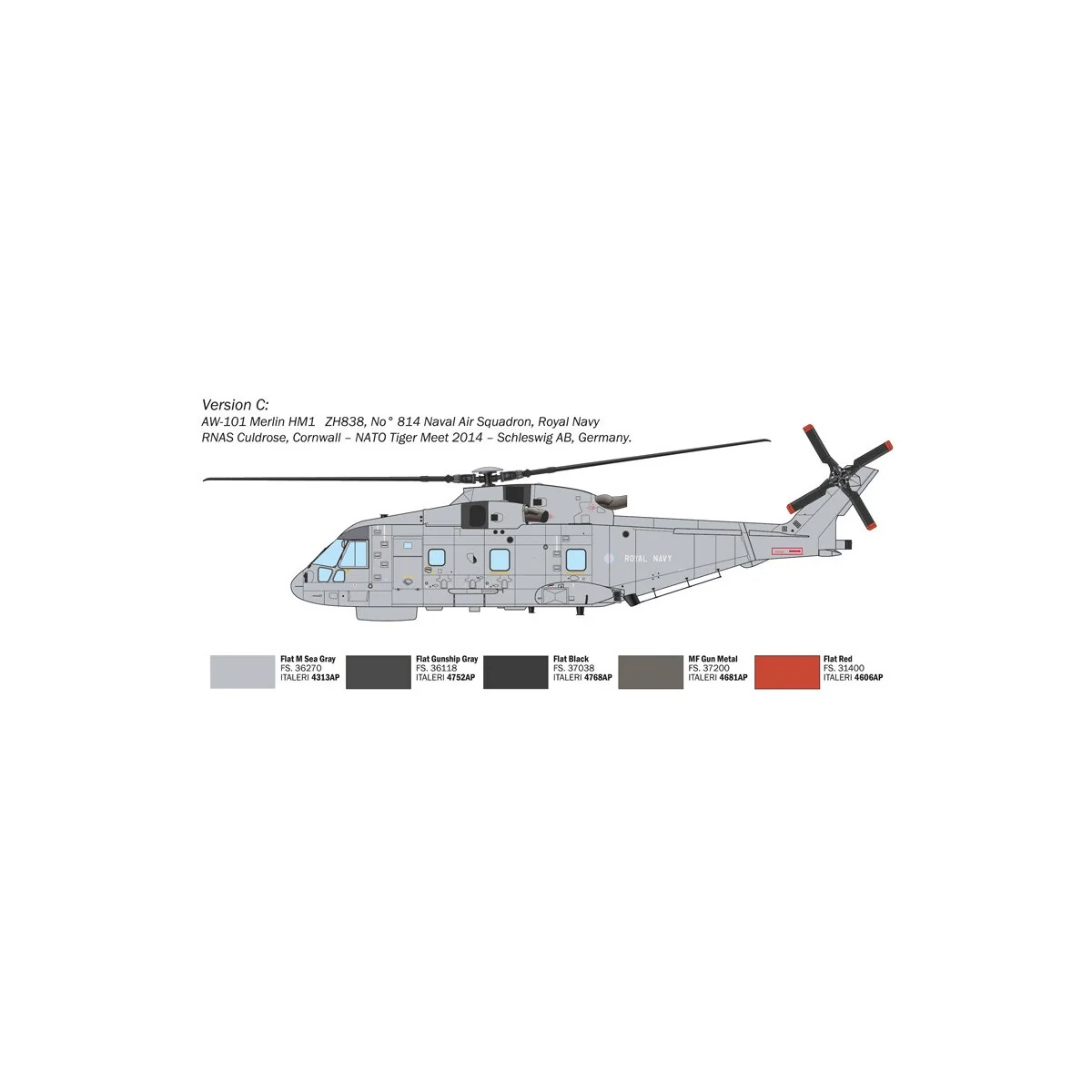 Hélicoptère AW101 Merlin HM.1 1/72 Italeri Italeri I1486 - 6