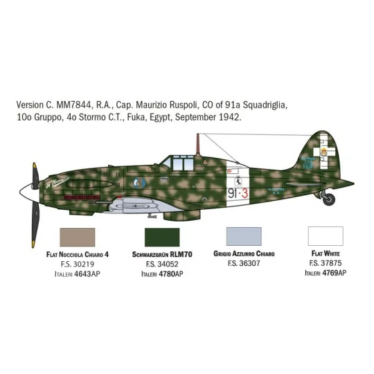 I1481-Avion MC.202 Folgore Aces 1/72 Italeri - I1481
