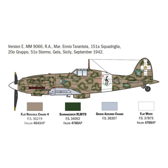 I1481-Plane MC.202 Folgore Aces 1/72 Italeri