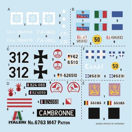 I6763-M47 Patton Tank 1/35 Italeri