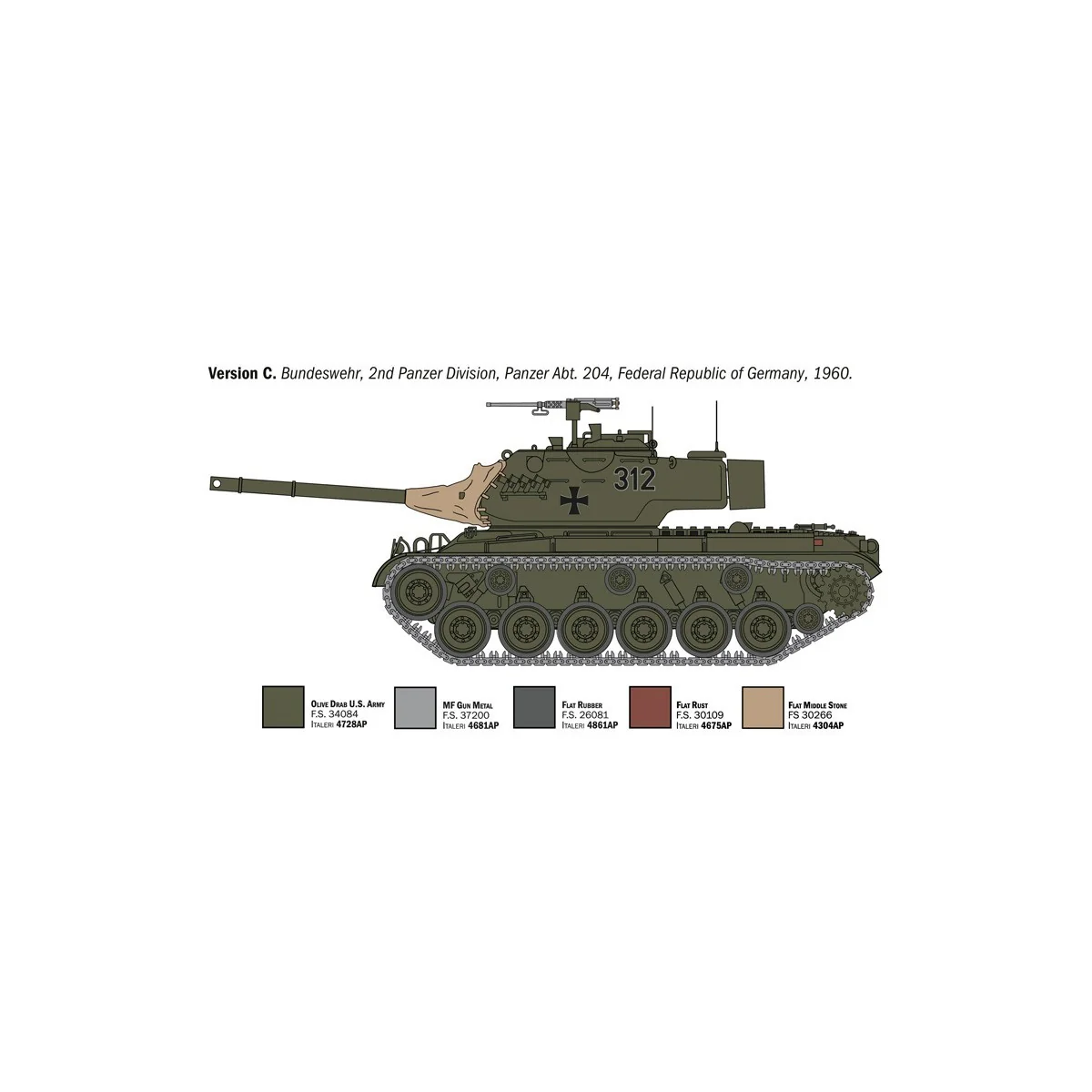 Char M47 Patton 1/35 Italeri Italeri I6763 - 6 Char M47 Patton 1/35 Italeri Italeri I6763 - 6