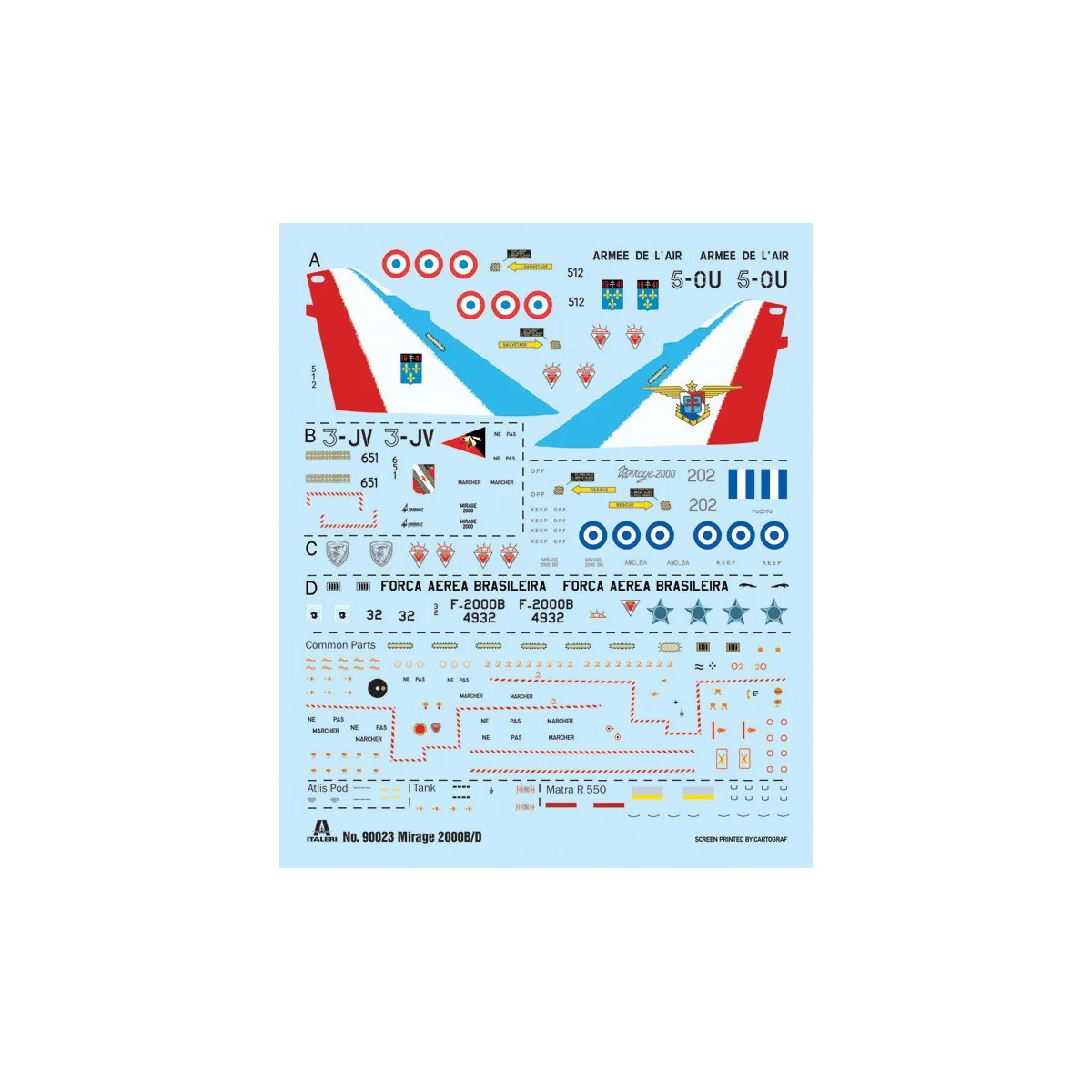 Avion Mirage 2000 B/D 1/72 Italeri Italeri I90023 - 3