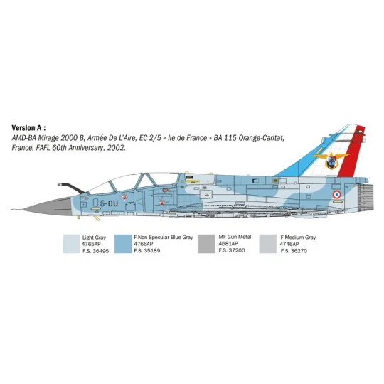 I90023-Avion Mirage 2000 B/D 1/72 Italeri - I90023