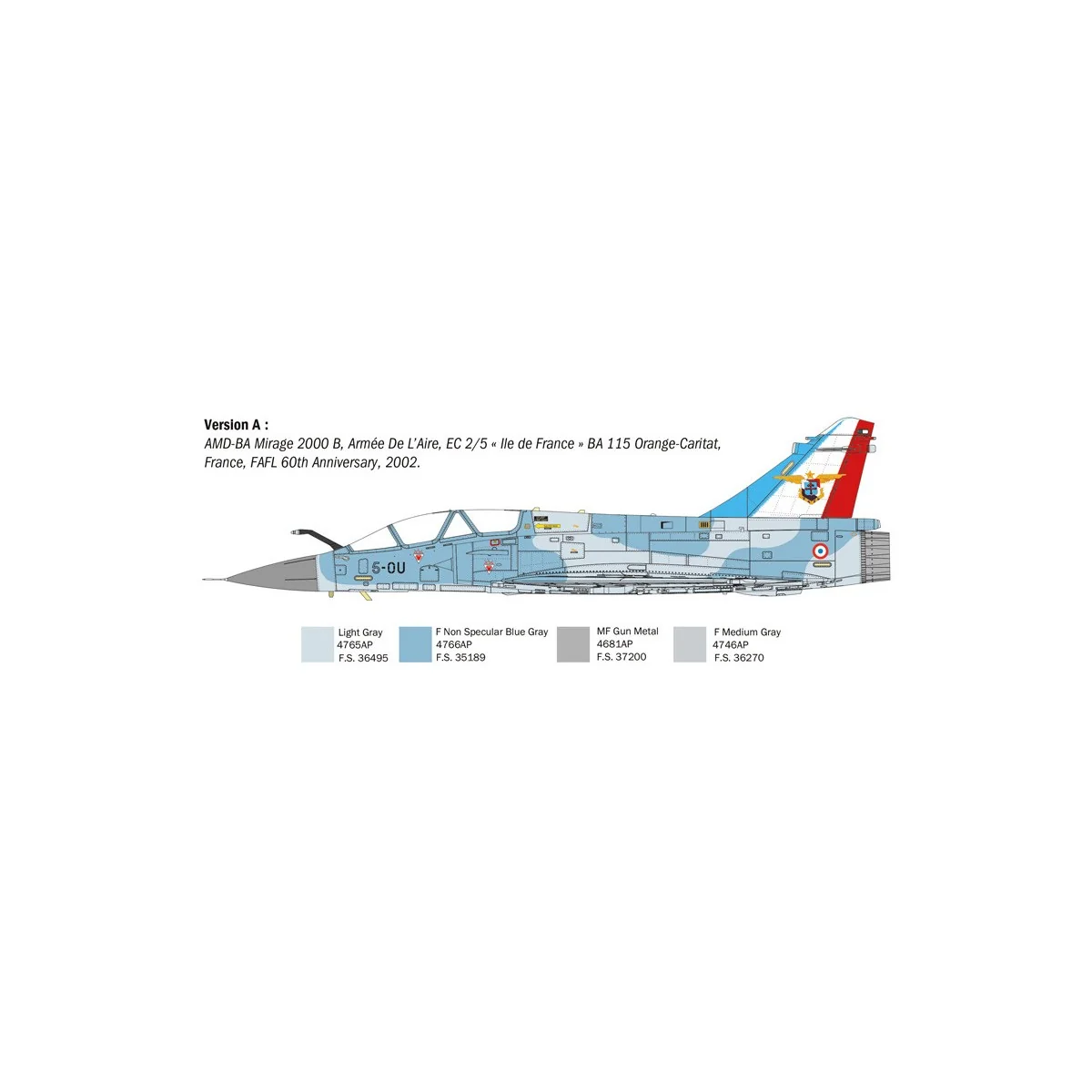 Avion Mirage 2000 B/D 1/72 Italeri Italeri I90023 - 4