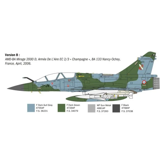 I90023-Avion Mirage 2000 B/D 1/72 Italeri - I90023