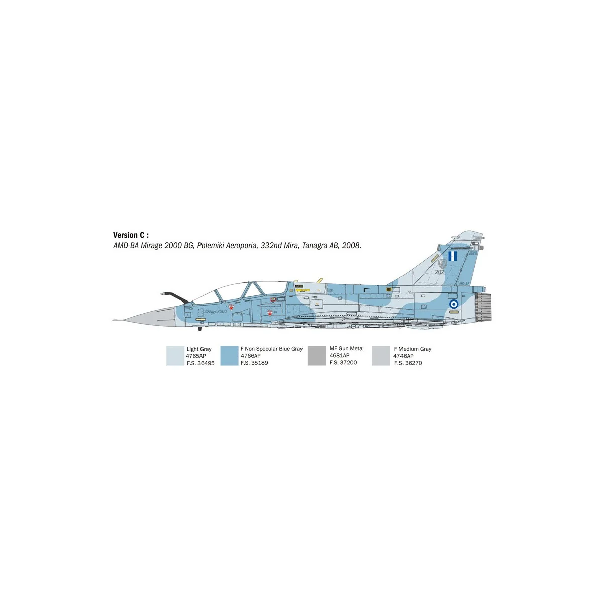 Avion Mirage 2000 B/D 1/72 Italeri Italeri I90023 - 6