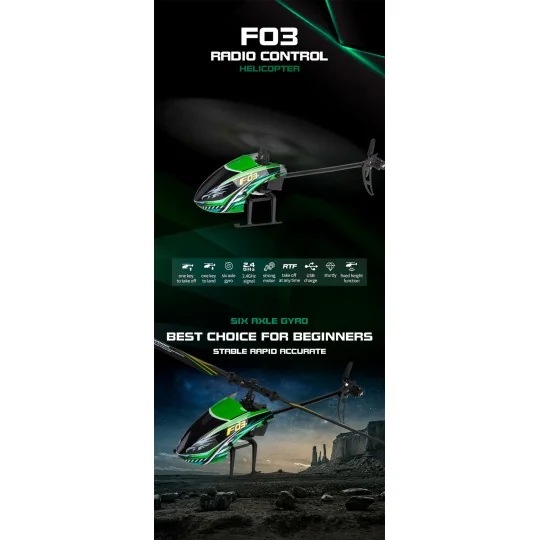 KT-F03-F03 4CH Class 160 Helicopter with Kootai RTF Mode 2 Flight Stabilizer