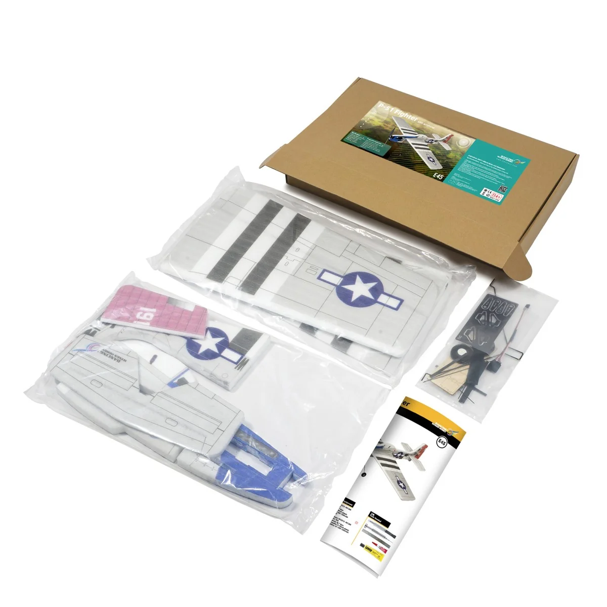 P-51 Mustang 3D Sport 1000mm E45 Kit seul DW Hobby DW Hobby - Dancing Wings Hobby E4501 - 9 P-51 Mustang 3D Sport 1000mm E45 Kit seul DW Hobby DW Hobby - Dancing Wings Hobby E4501 - 9