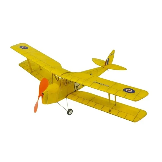 VA08-Tiger Moth 600mm rubber motor balsa kit free fly DW Hobby