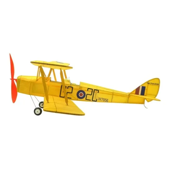 VA08-Tiger Moth 600mm rubber motor balsa kit free fly DW Hobby - VA08