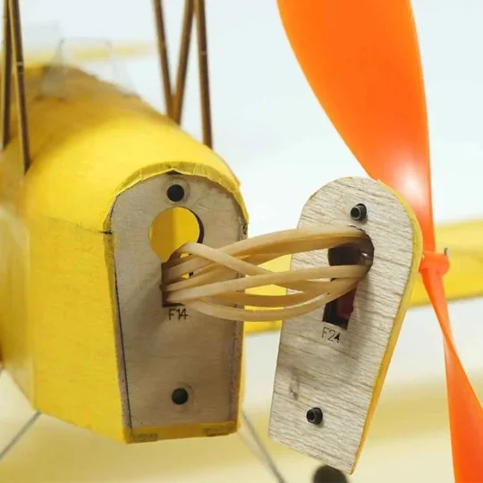 VA08-Tiger Moth 600mm rubber motor balsa kit free fly DW Hobby