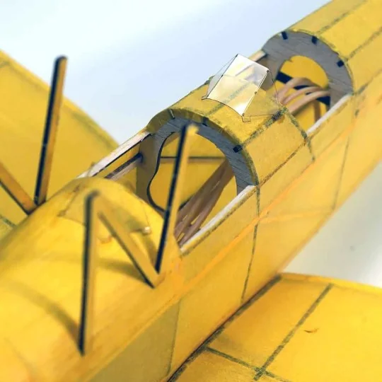 VA08-Tiger Moth 600mm rubber motor balsa kit free fly DW Hobby - VA08
