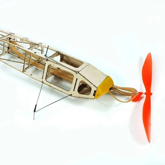 VA08-Tiger Moth 600mm rubber motor balsa kit free fly DW Hobby