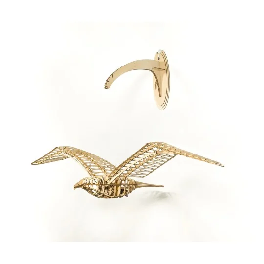 VA09-Oiseau Colombe mécanique 1m découpe laser bois, modèle statique DW Hobby - VA09