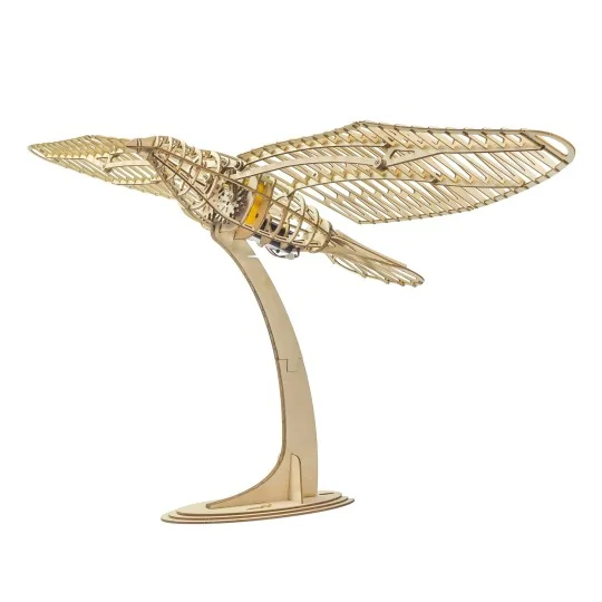 VA09-Oiseau Colombe mécanique 1m découpe laser bois, modèle statique DW Hobby - VA09